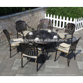 Good price outdoor patio furniture aluminium dining set with table and chair